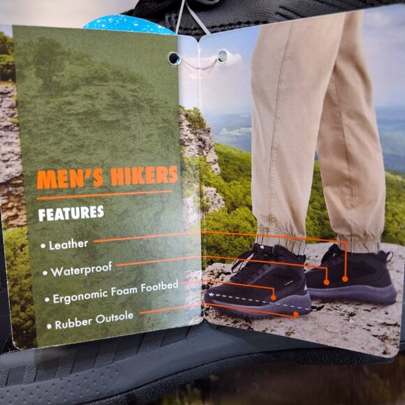 Ozark Trail Tech Hiker Waterproof Leather Outdoor Men's US 10 EUR 43 Shoes NIB - Picture 9 of 12